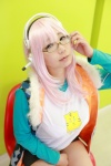 chocoball cosplay glasses headphones hoodie megane-teki_soniko miniskirt nitro_super_sonic pink_hair skirt super_soniko tshirt rating:Safe score:0 user:nil!