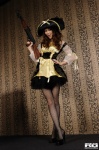 dress fishnet_pantyhose gun ogoshi_shihomi pantyhose pirate_costume pirate_hat rifle rq-star_417 rating:Safe score:0 user:nil!