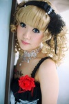 blonde_hair cosplay dress garter_belt hairband original thighhighs tsugihagi_mishin rating:Safe score:0 user:nil!