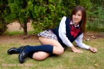 blouse kneesocks pleated_skirt school_uniform skirt sweater_vest tazawa_akari rating:Safe score:0 user:nil!