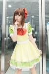 bowtie cosplay crinoline dress hagiwara_yukiho hairbow idolmaster maitako rating:Safe score:0 user:pixymisa