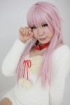 collar cosplay dress grey_eyes k natsuwo neko_(k) pantyhose pink_hair sheer_legwear rating:Safe score:0 user:pixymisa