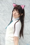 akiyama_mio animal_ears blouse cat_ears cosplay k-on! school_uniform suzuya_rin rating:Safe score:0 user:nil!