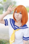 cosplay higurashi_no_naku_koro_ni orange_hair ruton ryuuguu_rena sailor_uniform school_uniform rating:Safe score:0 user:nil!