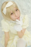blonde_hair cosplay dress gloves hairbow original thighhighs uzuki rating:Safe score:0 user:nil!