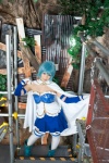 blue_hair camisole cape cosplay detached_sleeves gloves miki_sayaka miniskirt pleated_skirt puella_magi_madoka_magica skirt tachibana_remika thighhighs zettai_ryouiki rating:Safe score:0 user:pixymisa