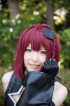 aki_(iv) braid cosplay croptop detached_sleeves headdress keyhole kurosaki_mea red_hair to_love-ru to_love-ru_darkness rating:Safe score:0 user:pixymisa