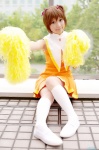 cardcaptor_sakura cheerleader cosplay hair_ribbons kinomoto_sakura kneesocks pom_poms zero_inch rating:Safe score:0 user:nil!
