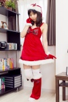 bow dress gloves koyomi santa_costume stocking_cap thighhighs zettai_ryouiki rating:Safe score:1 user:pixymisa