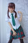 blouse cosplay glasses hairband maitako makinami_mari_illustrious neon_genesis_evangelion pleated_skirt rebuild_of_evangelion school_uniform skirt thighhighs tie twintails zettai_ryouiki rating:Safe score:2 user:pixymisa