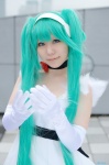 aqua_hair cendrillon_(vocaloid) choker cosplay elbow_gloves gloves gown hatsune_miku headset kureha_marie twintails vocaloid wings rating:Safe score:0 user:nil!