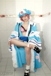 arai_yomi bathroom bra cleavage cosplay dress hat open_clothes pink_hair saigyouji_yuyuko socks touhou touhou_otome_rambu_vol._6 rating:Safe score:0 user:nil!