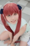 air cosplay hinomura_uta kneesocks michiru red_hair shorts sweater_vest turtleneck twintails rating:Safe score:0 user:nil!