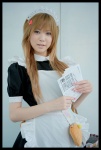apron blonde_hair costume hair_clip maid maid_uniform moesham_girl rumi rating:Safe score:0 user:nil!