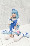 blue_hair boots bow choker cosplay cure_marine detached_sleeves dress hairband hayase_ami heartcatch_precure! kurumi_erika pointed_skirt pretty_cure thighhighs zettai_ryouiki rating:Safe score:1 user:pixymisa