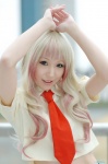 blonde_hair blouse cosplay macross macross_frontier school_uniform sheryl_nome tie wakame rating:Safe score:0 user:nil!