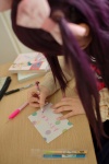 cardigan cosplay hairbows kousaka_yun kyou_no_asuka_show pleated_skirt purple_hair sailor_uniform sawada_mao school_uniform skirt twintails rating:Safe score:0 user:nil!