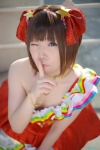 amami_haruka choker cleavage cosplay dress hairbows idolmaster_2 myumyu one_glove rating:Safe score:3 user:nil!