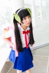 backpack bakemonogatari blouse cosplay hachikuji_mayoi hairband hair_ribbons jumper maroni ribbon_tie twintails rating:Safe score:0 user:pixymisa