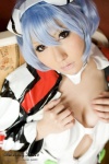 ayanami_rei blue_hair cleavage cosplay hairband jacket neon_genesis_evangelion one-piece_swimsuit saku swimsuit white_end_type_zero rating:Safe score:0 user:nil!