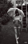 black_&_white denim hoodie koizumi_maya miss_actress_vol_84 shorts umbrella rating:Safe score:0 user:nil!