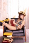 bikini bowtie dgc_0956 glasses kneesocks maomi_yuki straw_hat swimsuit rating:Safe score:1 user:pixymisa