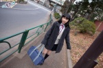 blouse bookbag cardigan coat kneesocks pleated_skirt scarf school_uniform skirt takasugi_kana rating:Safe score:1 user:nil!