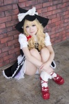 blonde_hair blouse cosplay kirisame_marisa panties shizuku skirt socks touhou vest witch_hat rating:Safe score:8 user:nil!