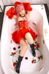 another_blood bathroom bathtub beret boots choker cosplay demonbane detached_sleeves dress higurashi_rin pink_hair rinrin_ga_ippa_korekushon_2 twintails rating:Safe score:0 user:nil!