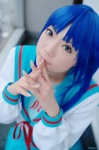 asakura_ryouko blue_hair cosplay ibara pleated_skirt sailor_uniform school_uniform skirt suzumiya_haruhi_no_yuuutsu rating:Safe score:0 user:nil!