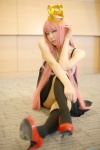 cosplay crown dress kneesocks megurine_luka necklace pantyhose pink_hair sheer_legwear shirato_miyuki vocaloid rating:Safe score:1 user:pixymisa