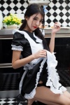 apron chen_da_rong dress dress_lift hairbow maid maid_uniform panties xiuren_066 rating:Safe score:2 user:nil!