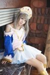 atelier_(series) atelier_totori blonde_hair boots cosplay detached_sleeves dress hairband pantyhose totooria_helmold uri rating:Safe score:7 user:nil!