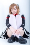apron boku_wa_tomodachi_ga_sukunai bowtie cosplay hairband kusunoki_yukimura maid maid_uniform thighhighs yuhiren rating:Safe score:0 user:pixymisa