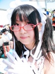 apron arisu cosplay elbow_gloves glasses gloves kore_ga_watashi_no_goshujin-sama looking_over_glasses maid maid_uniform sawatari_izumi twintails rating:Safe score:0 user:nil!