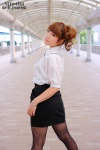 black_legwear blouse chignon pantyhose skirt watch yukino rating:Safe score:1 user:pixymisa