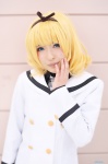 blonde_hair cosplay gochuumon_wa_usagi_desuka? hairbow kirima_sharo natsuki sailor_uniform school_uniform rating:Safe score:0 user:nil!