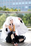 choker cosplay jukki_no_kizuna:_sekigahara_kitan kimono senkimaru shirayuki_himeno veil white_hair rating:Safe score:2 user:pixymisa