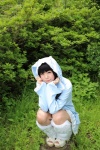 akirabbit animal_ears bunny_ears collar cosplay dress hooded_dress itsuki_akira leg_warmers original rating:Safe score:0 user:nil!