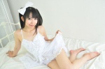 amatsuka_miyu barefoot bed hairbow lingerie panties twintails rating:Safe score:2 user:pixymisa