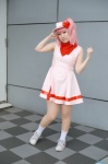 cosplay dress nagikaze_rein pink_hair ran_(shugo_chara!) shugo_chara! side_ponytail socks visor rating:Safe score:1 user:nil!