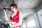 bra cleavage cosplay headset kurosawa_rai meiko microphone miniskirt skirt vest vocaloid rating:Safe score:1 user:nil!
