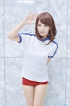 buruma cosplay dust girlfriend_beta gym_uniform pantyhose sheer_legwear shiina_kokomi shorts tshirt rating:Safe score:1 user:nil!
