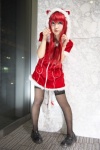 hood nekota red_hair santa_costume thighhighs rating:Safe score:2 user:pixymisa