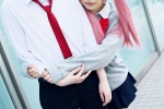 ayasaki_remi blouse bowtie chitose_ameno cosplay crossplay hori-san_to_miyamura-kun pink_hair pleated_skirt sengoku_kakeru shirt skirt sweater tie trousers twintails yusa_(ii) rating:Safe score:0 user:pixymisa
