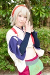 arm_warmers blonde_hair cosplay croptop hairband idolmaster kojika shiomi_shuko skirt rating:Safe score:0 user:pixymisa