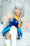 boots cosplay hairband idolmaster miniskirt shijou_takane silver_hair skirt tank_top yuuri_(shio274) rating:Safe score:0 user:nil!