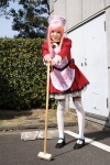 apron broom cosplay diebuster maid maid_uniform namada nono pink_hair thighhighs zettai_ryouiki rating:Safe score:0 user:nil!