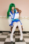 cosplay croptop detached_sleeves green_hair kochiya_sanae lenfried miniskirt skirt thighhighs touhou zettai_ryouiki rating:Safe score:2 user:nil!