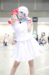 blouse blue_hair cosplay hat remilia_scarlet skirt tamayura_kyouto touhou wristband rating:Safe score:0 user:pixymisa